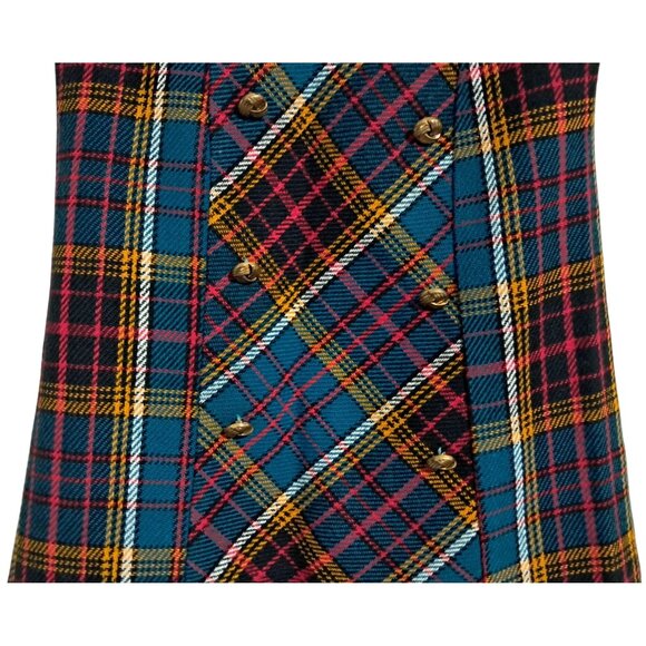 Vintage 60s Girls Plaid Jumper Dress Girls Size 8 by Rayonette - Picture 5 of 9